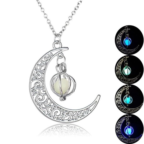 fashion glow in the dark necklace moon hollow with ball pendant valentine's day gift for women collares de moda 30aug01 chains, Silver
fashion glow in the dark necklace moon hollow with ball pendant valentine's day gift for women collares de moda 30aug01 chains, Silver