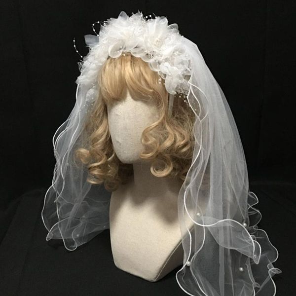 bridal veils bride multi layer wedding veil headband fairy artificial white flower faux pearl beading jewelry elegant tulle hair hoop, Black
bridal veils bride multi layer wedding veil headband fairy artificial white flower faux pearl beading jewelry elegant tulle hair hoop, Black