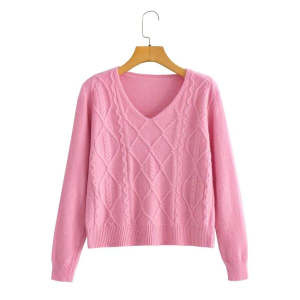 women's sweaters in the summer of 2021 european and american wind dress v-neck pullovers diamond twist sweater. "9937, White;black
women's sweaters in the summer of 2021 european and american wind dress v-neck pullovers diamond twist sweater. "9937, White;black