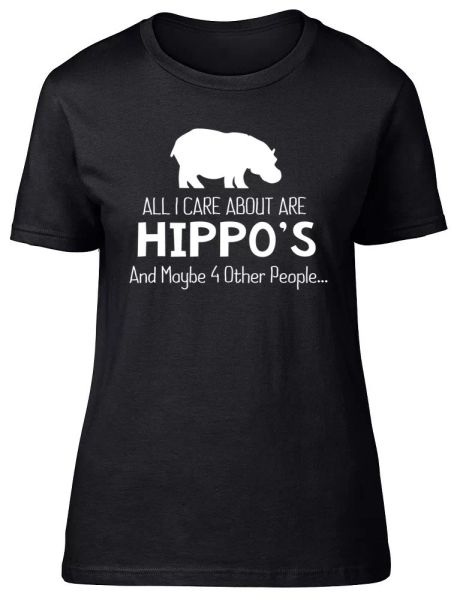 All I Care About are Hippo's & maybe 4 Other People Ladies Womens Fitted T-Shirt, White;black
All I Care About are Hippo's & maybe 4 Other People Ladies Womens Fitted T-Shirt, White;black