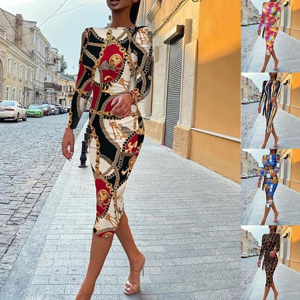 casual dresses 2021 autumn fashion print round neck long sleeve slim dress drop, Black;gray
casual dresses 2021 autumn fashion print round neck long sleeve slim dress drop, Black;gray
