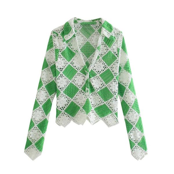 women's blouses & shirts women 2021 fashion clothing argyle openwork crochet collared v neck long sleeve button up blouse shir, White
women's blouses & shirts women 2021 fashion clothing argyle openwork crochet collared v neck long sleeve button up blouse shir, White