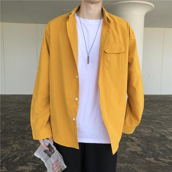 men's casual shirts long-sleeve shirt men spring and autumn loose korean jacket pure color all-match, White;black
men's casual shirts long-sleeve shirt men spring and autumn loose korean jacket pure color all-match, White;black