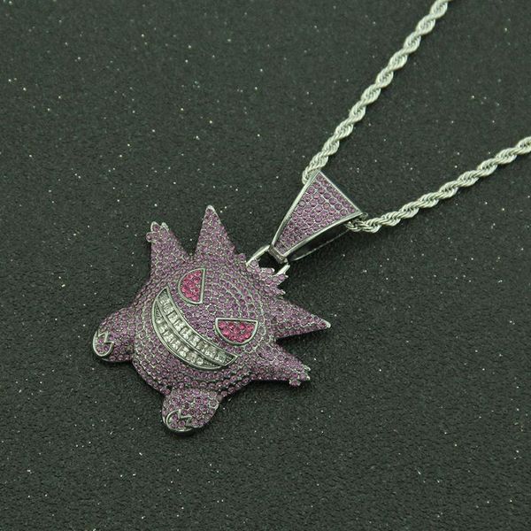 women's necklace diamond hip hop elf geng ghost pendant neck chain men's body jewelry couple gift stainless steel charms necklaces, Silver
women's necklace diamond hip hop elf geng ghost pendant neck chain men's body jewelry couple gift stainless steel charms necklaces, Silver