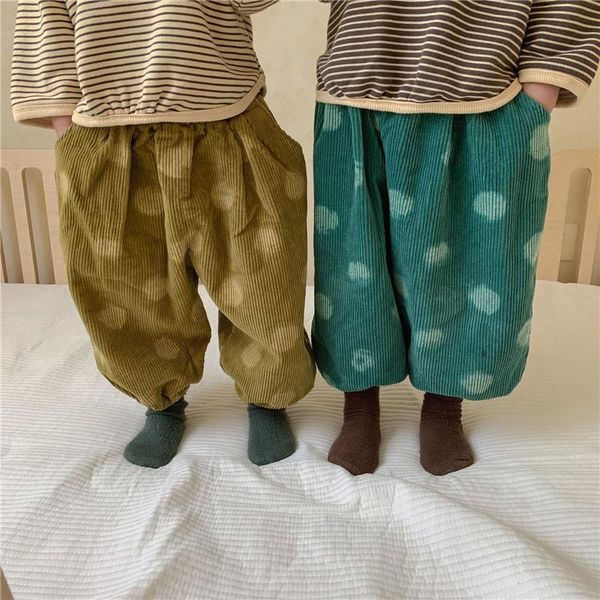 trousers korean style dot loose corduroy pants 2-6 years children soft comfortable lantern, Blue
trousers korean style dot loose corduroy pants 2-6 years children soft comfortable lantern, Blue