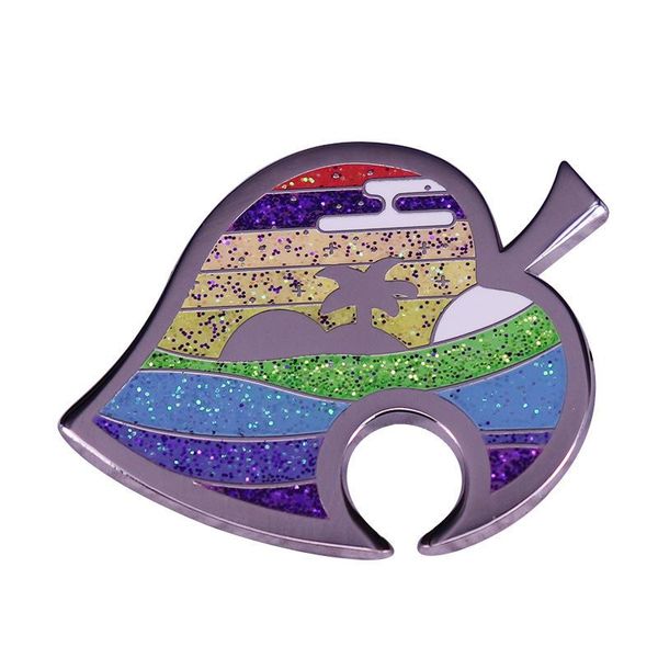 pins, brooches animal crossing glitter rainbow leaf enamel pin classic video game brooch gift, Gray
pins, brooches animal crossing glitter rainbow leaf enamel pin classic video game brooch gift, Gray