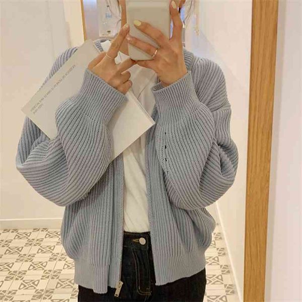 streetwear chic solid women sweet warm sweater korean knitted long sleeve high waist cardigans coats 210525, White;black
streetwear chic solid women sweet warm sweater korean knitted long sleeve high waist cardigans coats 210525, White;black