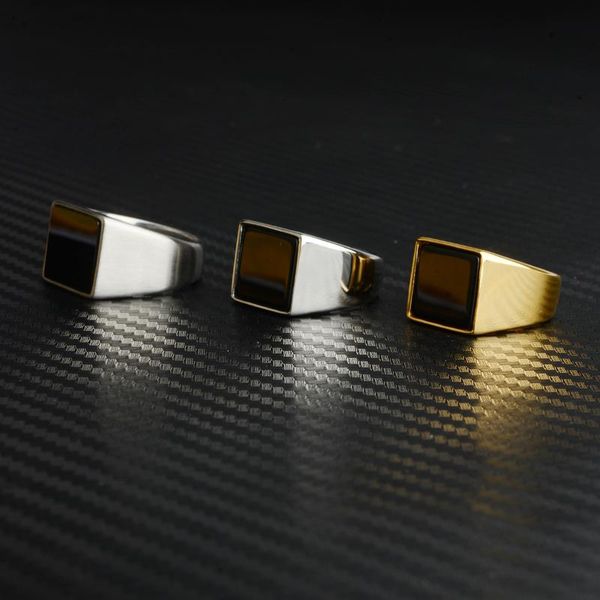cluster rings men's rock punk smooth 316l stainless steel big black stone gold silver color hip hop for men party jewelry wholesale, Golden;silver
cluster rings men's rock punk smooth 316l stainless steel big black stone gold silver color hip hop for men party jewelry wholesale, Golden;silver
