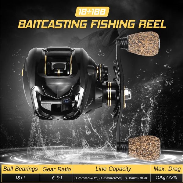 18+1 ball bearings baitcasting fishing reel with deep shallow spools 6.3:1 gear ratio poweful bait casting reels
18+1 ball bearings baitcasting fishing reel with deep shallow spools 6.3:1 gear ratio poweful bait casting reels