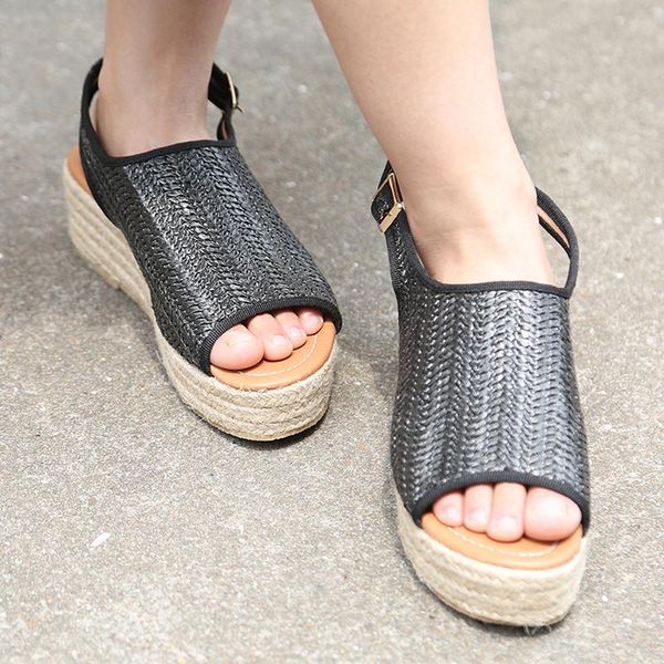 summer women sandals fashion female beach shoes wedge heels comfortable platform footwear casual, Black
summer women sandals fashion female beach shoes wedge heels comfortable platform footwear casual, Black