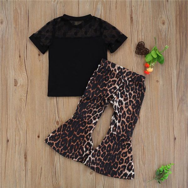 clothing sets girls casual two-piece clothes set black round collar short sleeve and leopard printed pattern pants 1-6years, White
clothing sets girls casual two-piece clothes set black round collar short sleeve and leopard printed pattern pants 1-6years, White