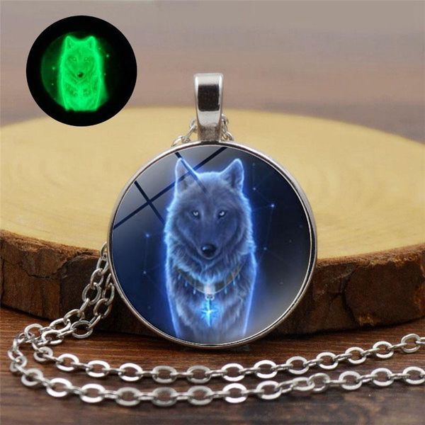 classic glow in the dark necklace women men punk jewelry charm wolf pattern glass dome alloy luminous pendant gifts necklaces, Silver
classic glow in the dark necklace women men punk jewelry charm wolf pattern glass dome alloy luminous pendant gifts necklaces, Silver