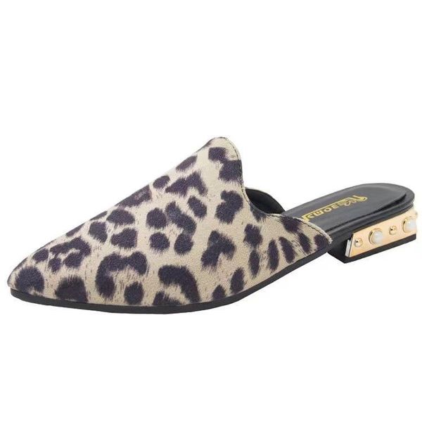 summer flats mules lady sandals slippers leopard grain slip on pointed toe female outdoor shoes slides women, Black
summer flats mules lady sandals slippers leopard grain slip on pointed toe female outdoor shoes slides women, Black