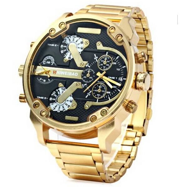 wristwatches steel belt watch men personality large dial double time zone sports quartz tendencias 2021 productos, Slivery;brown
wristwatches steel belt watch men personality large dial double time zone sports quartz tendencias 2021 productos, Slivery;brown