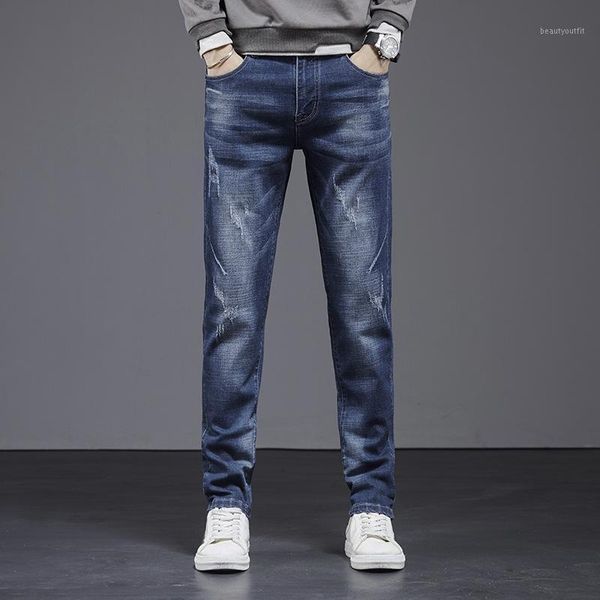 men's jeans cotton men pants lace up denim trousers blue skinny slim hip hop sportswear elastic waist male 38
men's jeans cotton men pants lace up denim trousers blue skinny slim hip hop sportswear elastic waist male 38