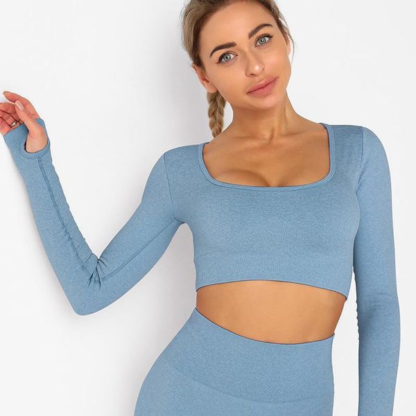 yoga outfit gym t-shirt crop for fitness women long-sleeve shirts workout t shirt sports womens low-cut seamless woman
yoga outfit gym t-shirt crop for fitness women long-sleeve shirts workout t shirt sports womens low-cut seamless woman