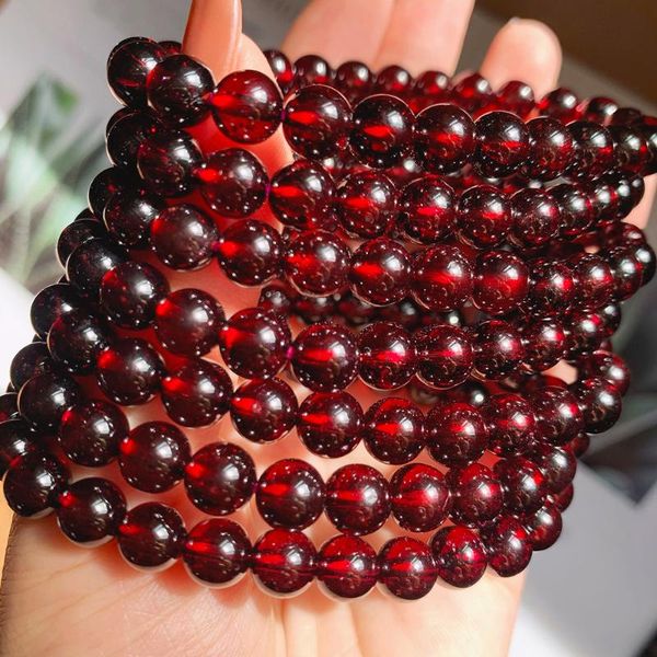 link, chain 6a natural burgundy garnet round bead reiki healing power stone jewelry men and women yoga gift, Black
link, chain 6a natural burgundy garnet round bead reiki healing power stone jewelry men and women yoga gift, Black