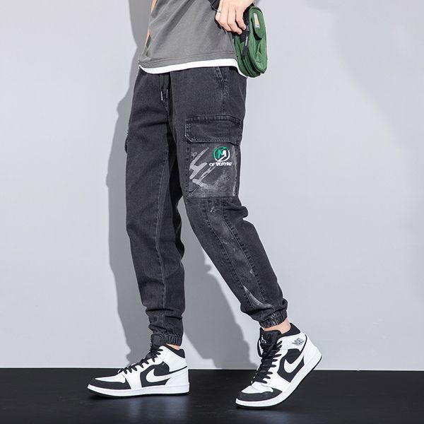 jeans men's fashion brand spring and summer 2021 trend loose fat leggings casual tooling pants, Blue
jeans men's fashion brand spring and summer 2021 trend loose fat leggings casual tooling pants, Blue