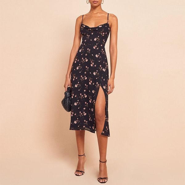 summer dress 2020 vintage floral print woman dress spaghetti strap wrap chiffon elegant midi dress beach dresses for women x0521, Black;gray
summer dress 2020 vintage floral print woman dress spaghetti strap wrap chiffon elegant midi dress beach dresses for women x0521, Black;gray