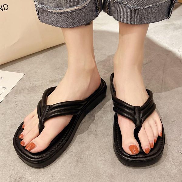 rimocy women's clip toe thick platform slippers 2021 casual outdoor beach flip flops woman summer flat heels sandals female, Black
rimocy women's clip toe thick platform slippers 2021 casual outdoor beach flip flops woman summer flat heels sandals female, Black