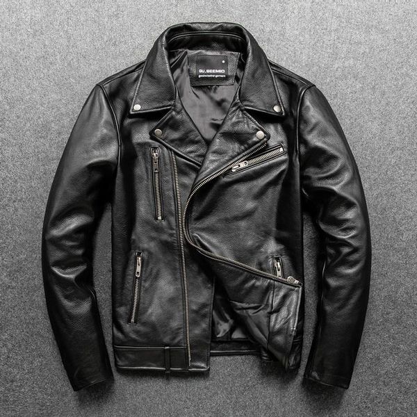 men's leather & faux factory men jackets cowhide motorcycle genuine motor clothing distressed coat, Black
men's leather & faux factory men jackets cowhide motorcycle genuine motor clothing distressed coat, Black