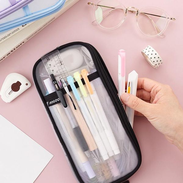 storage bags 2021 simple transparent mesh pencil case office student cases nylon with zipper school supplies pen box cosmetics bag #2p
storage bags 2021 simple transparent mesh pencil case office student cases nylon with zipper school supplies pen box cosmetics bag #2p