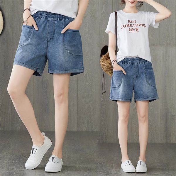 summer korea style fashion baggy women short elastic waist solid color double pocket simple slim casual straight denim shorts, White;black
summer korea style fashion baggy women short elastic waist solid color double pocket simple slim casual straight denim shorts, White;black