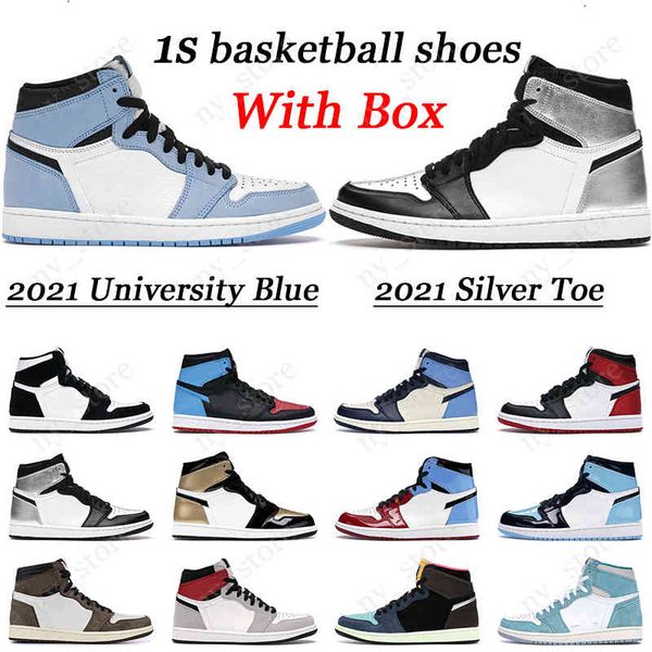 with box 1 mens boots shoes 2021 university blue 1s silver toe obsidian women turbo green dark mocha sports sneakers, Black
with box 1 mens boots shoes 2021 university blue 1s silver toe obsidian women turbo green dark mocha sports sneakers, Black