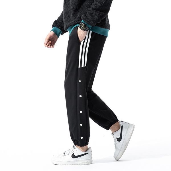 men's pants leggings casual pants spring korean fashion loose 3-bar button decorative 9-point striped sports casual 9iwf, Black
men's pants leggings casual pants spring korean fashion loose 3-bar button decorative 9-point striped sports casual 9iwf, Black