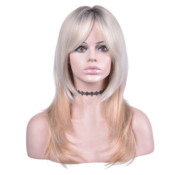 fashion long straight hairstyle synthetic blond ombre light brown hair wigs women's wig, Black
fashion long straight hairstyle synthetic blond ombre light brown hair wigs women's wig, Black