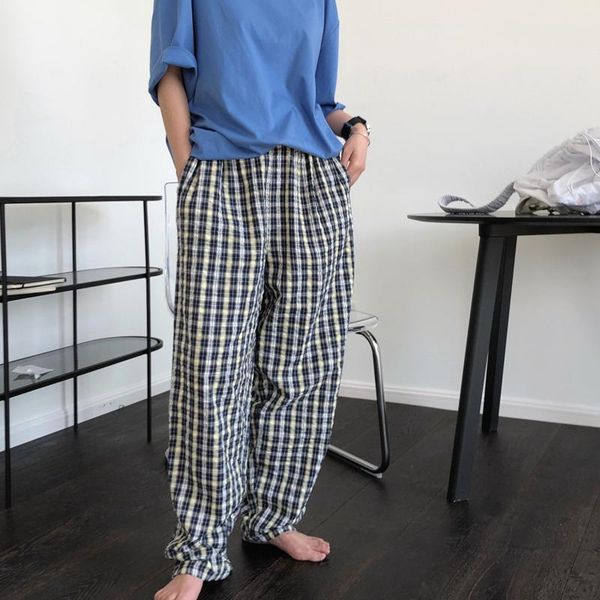women's pants & capris 2021 deat fashion women clothes elastic plaided full length korea styles female trousers wm15001, Black;white
women's pants & capris 2021 deat fashion women clothes elastic plaided full length korea styles female trousers wm15001, Black;white