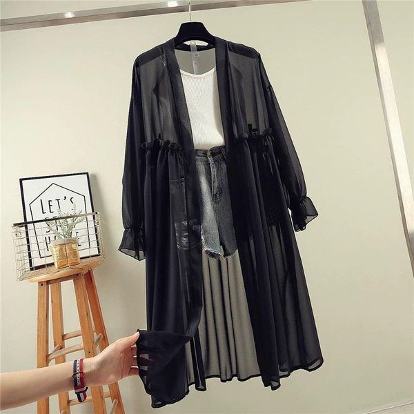 women's blouses & shirts 4xl women blouse summer puff sleeve long chiffon shirt kimono cardigan black white loose ladies sun-protectiv
women's blouses & shirts 4xl women blouse summer puff sleeve long chiffon shirt kimono cardigan black white loose ladies sun-protectiv