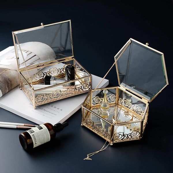 storage boxes & bins light luxury glass gold-plated wrought iron jewelry box home creative lace bedroom deskfinishing
storage boxes & bins light luxury glass gold-plated wrought iron jewelry box home creative lace bedroom deskfinishing