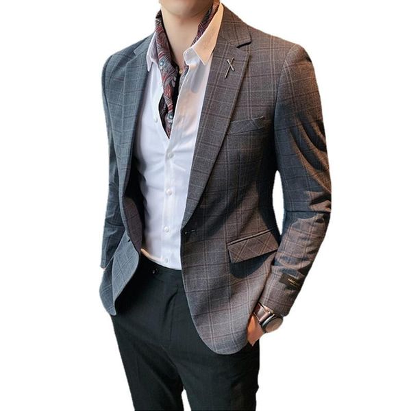 men's suits & blazers spring and autumn fashion boutique plaid casual business blazer high-end brand wedding dress party suit jacket ma, White;black
men's suits & blazers spring and autumn fashion boutique plaid casual business blazer high-end brand wedding dress party suit jacket ma, White;black
