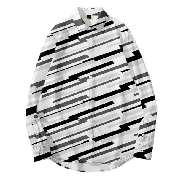 men's casual shirts 2021 style trendy striped thin section loose hawaiian beach vacation long-sleeved plus size shirt, White;black
men's casual shirts 2021 style trendy striped thin section loose hawaiian beach vacation long-sleeved plus size shirt, White;black