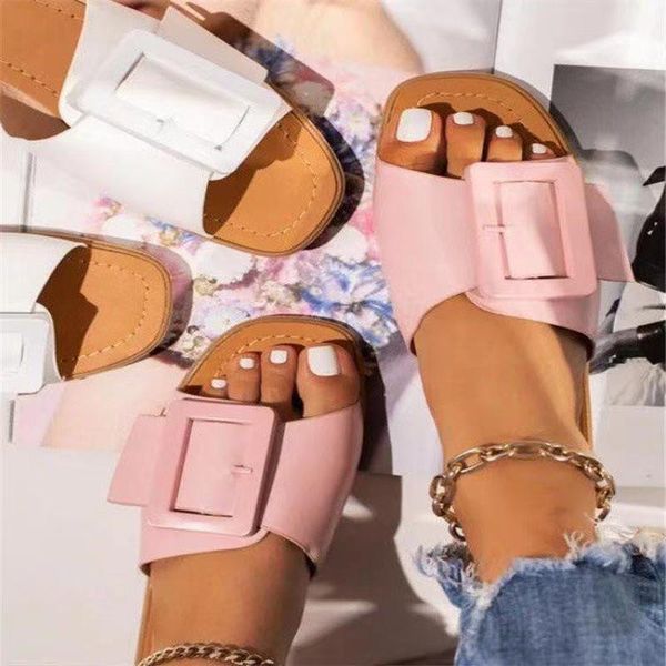 slippers women's sandals summer fashion flat bottomed open toe square buckle beach shoes plus size european american leisure, Black
slippers women's sandals summer fashion flat bottomed open toe square buckle beach shoes plus size european american leisure, Black