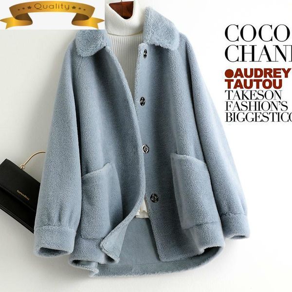 women's fur & faux women coat autumn winter real jacket female 100% wool coats and jackets shearing korean clothes 2021 kqn70027, Black
women's fur & faux women coat autumn winter real jacket female 100% wool coats and jackets shearing korean clothes 2021 kqn70027, Black