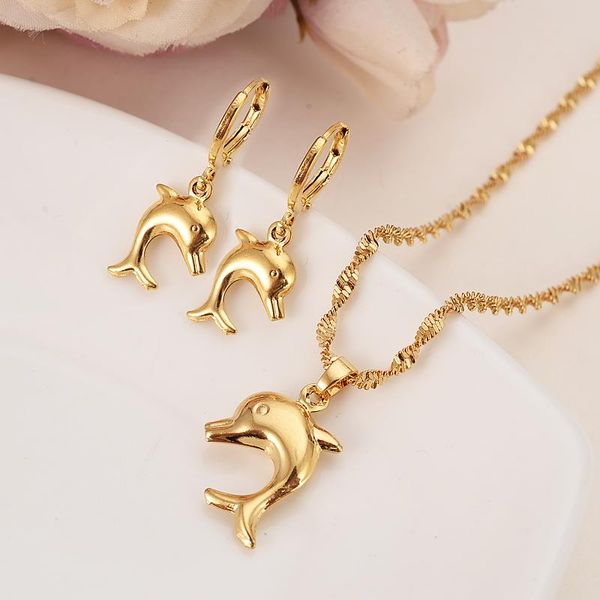 earrings & necklace gold color dolphin pendant necklaces elegant jewerly set for women exquisite dubai arab african jewelry, Silver
earrings & necklace gold color dolphin pendant necklaces elegant jewerly set for women exquisite dubai arab african jewelry, Silver