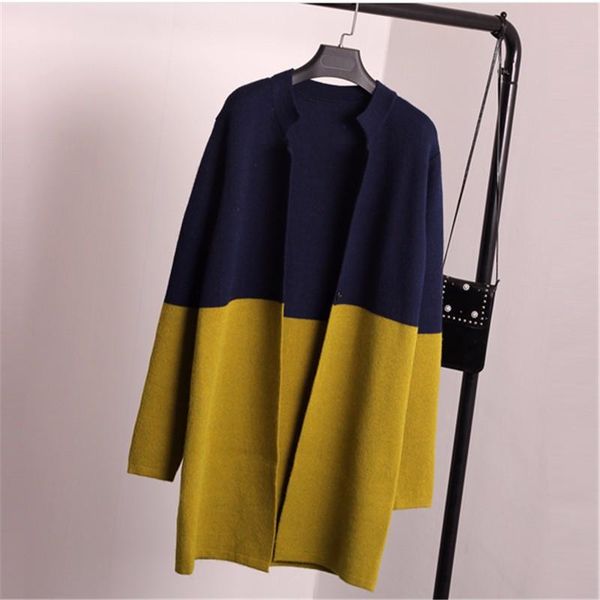 women's sweaters autumn winter cardigan fashion hit color slim long brand casual warm sweater 2021 female outerwear coat lady patchwork, White;black
women's sweaters autumn winter cardigan fashion hit color slim long brand casual warm sweater 2021 female outerwear coat lady patchwork, White;black