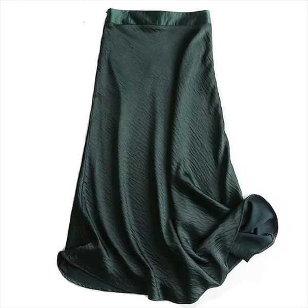 high waist green womens skirts a line japan style office summer long elegant faldas streetwear, Black
high waist green womens skirts a line japan style office summer long elegant faldas streetwear, Black
