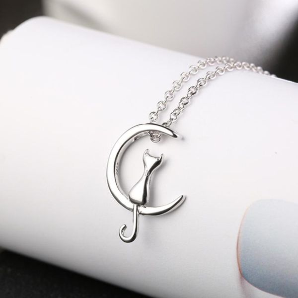 simple cute cat moon pendant necklace for women necklaces & pendants silver color jewelry charms jewellery choker colar gift chains
simple cute cat moon pendant necklace for women necklaces & pendants silver color jewelry charms jewellery choker colar gift chains