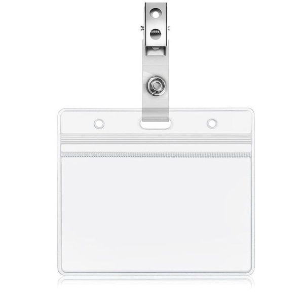 card holders horizontal vertical holder badge id display sleeve double hole clip protective cover transparent pvc, Brown;gray
card holders horizontal vertical holder badge id display sleeve double hole clip protective cover transparent pvc, Brown;gray