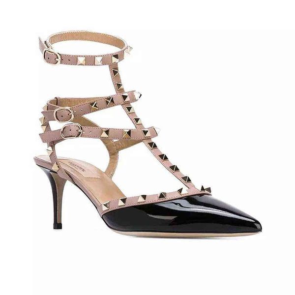 women's formal shoes fashion sandal's 2021 vaiftilno middle heel pointed v home patent leather lace up rivet high heels, Black
women's formal shoes fashion sandal's 2021 vaiftilno middle heel pointed v home patent leather lace up rivet high heels, Black