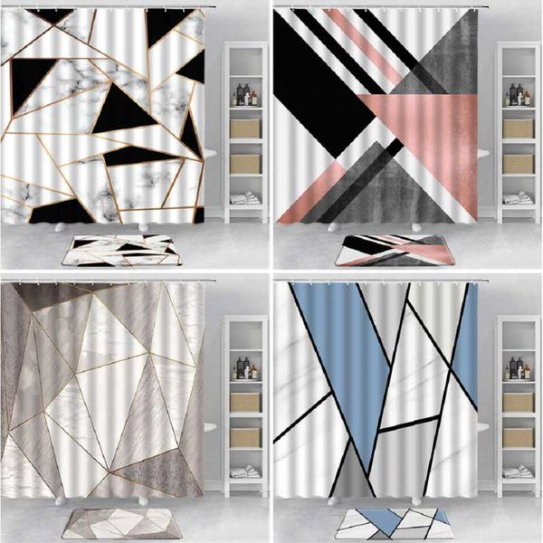 shower curtains 2pcs set black white marble geometric pattern curtain and bath mats modern nordic style bathroom decor polyester
shower curtains 2pcs set black white marble geometric pattern curtain and bath mats modern nordic style bathroom decor polyester