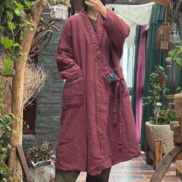 johnature women warm cotton parkas v-neck long sleeve coat winter chinese style loose retro belt vintage packet parkas 210521, Black
johnature women warm cotton parkas v-neck long sleeve coat winter chinese style loose retro belt vintage packet parkas 210521, Black
