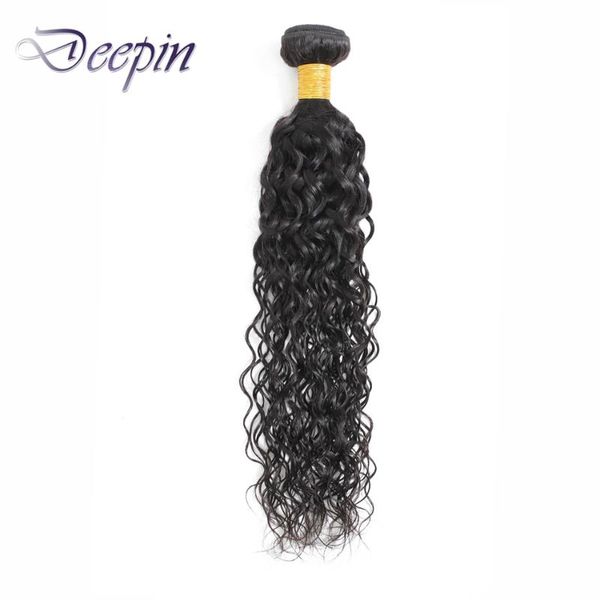 deepin brazilian water wave human hair bundles for women non-remy weave natural color extensions bulks, Black 
deepin brazilian water wave human hair bundles for women non-remy weave natural color extensions bulks, Black