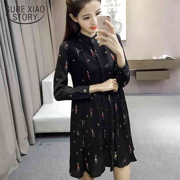fashion woman dresses spring casual plus size print chiffon womens clothing long sleeve pleated women 2186 50 210506, Black;gray
fashion woman dresses spring casual plus size print chiffon womens clothing long sleeve pleated women 2186 50 210506, Black;gray