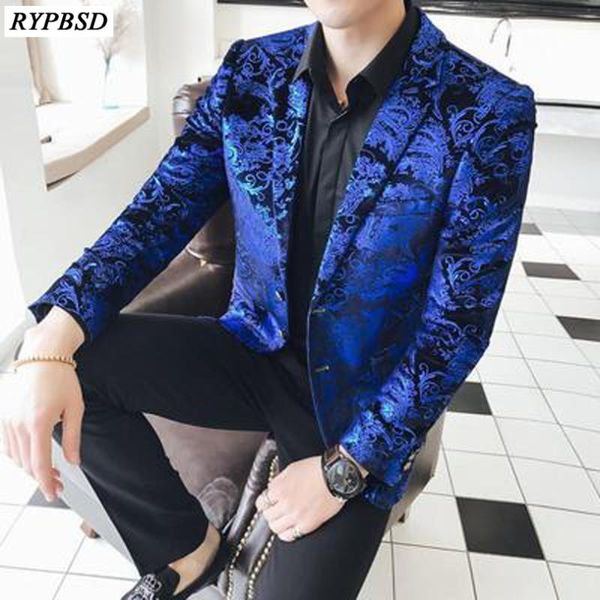 men's suits & blazers men royal blue blazer jacquard stage costumes singer wedding suit designs slim fit plus size 5xl, White;black
men's suits & blazers men royal blue blazer jacquard stage costumes singer wedding suit designs slim fit plus size 5xl, White;black