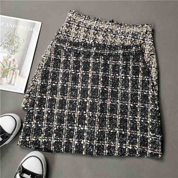 korean plaid skirt women sequins slim short skirts women autumn high waist vintage a-line woolen skirt female 210412, Black
korean plaid skirt women sequins slim short skirts women autumn high waist vintage a-line woolen skirt female 210412, Black
