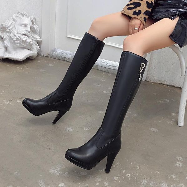 boots fashion knee high women shoes 2021 autumn winter women's zipper comfortable long ladies large size 46, Black
boots fashion knee high women shoes 2021 autumn winter women's zipper comfortable long ladies large size 46, Black